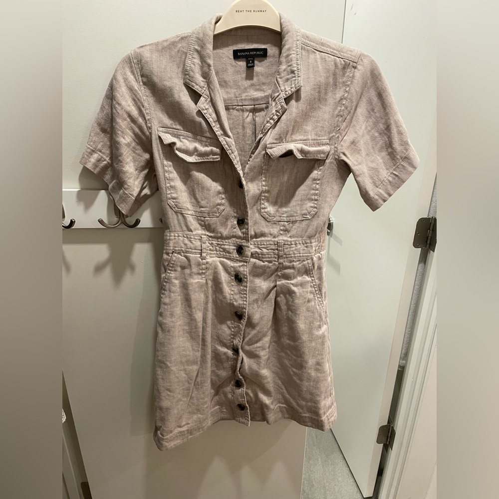 Banana Republic Beige Collared dress